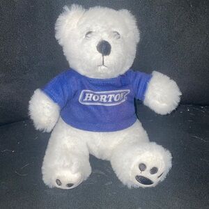 Tim Hortons Horton White and Blue Stuffed Bear